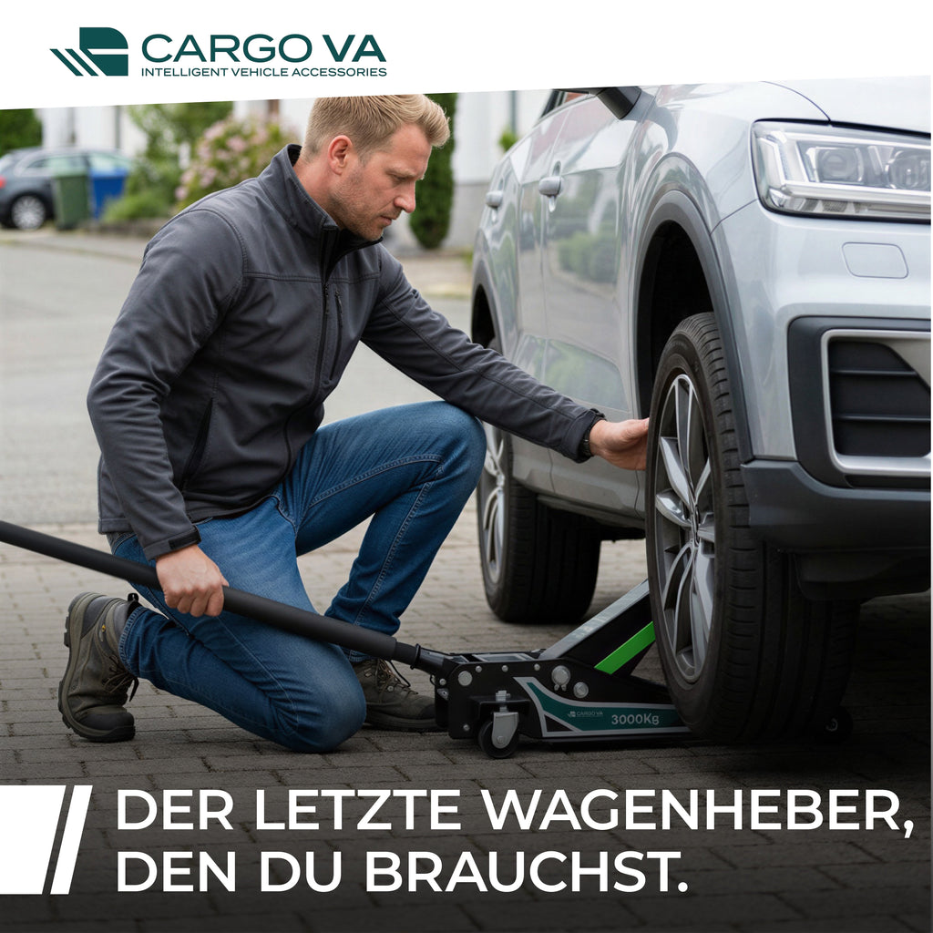 CargoVA Hydraulic Floor Jack 3T TÜV Certified 75-505 mm Lifting Range